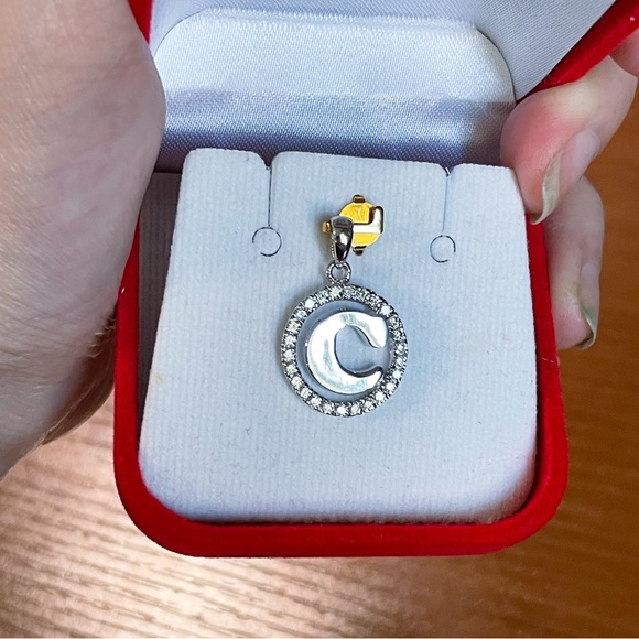 “C” Sterling Silver Necklace Pendant - Picture 7 of 11